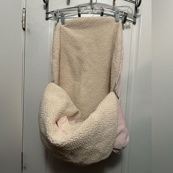 JJ Cole Collections BundleMe Pink Fleece Car Seat Blanket cover infant 0-12 m - Picture 7 of 14